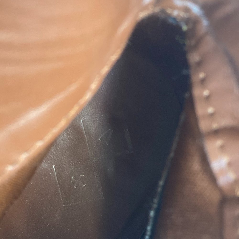 Target Faux Leather Brown Block Heel Ankle Boots - Picture 5 of 9
